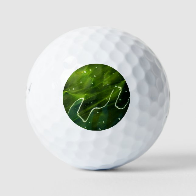 Grüne Algen und Wasser sein6 gba Golfball (Vorderseite)