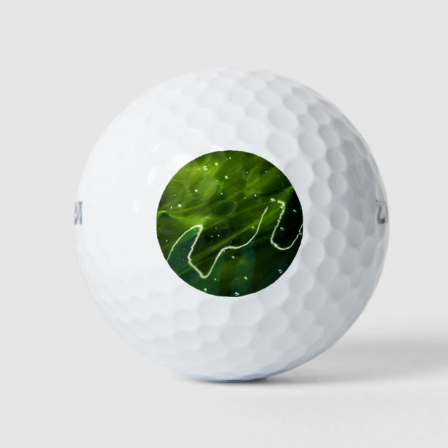 Grüne Algen und Wasser wu gbcnm Golfball (Vorderseite)