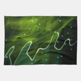 Grüne Algen und Wasserktcnm Geschirrtuch