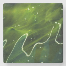 Grüne Algen und Wasserküste