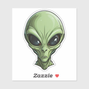 Grüne Alien Aufkleber