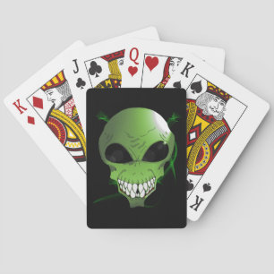 Grüne Alien Kartenspielen, Standardindex-Gesichter Spielkarten