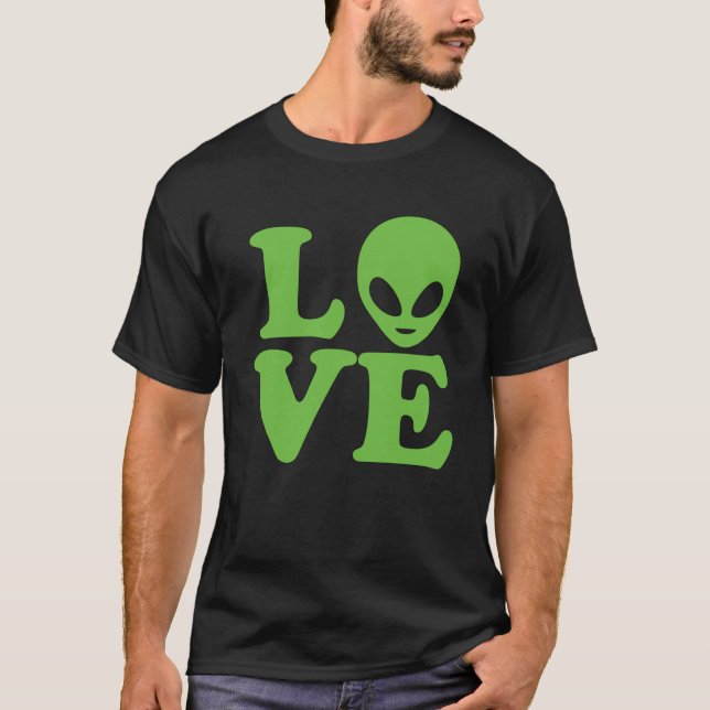Grüne Alien T-Shirt (Vorderseite)