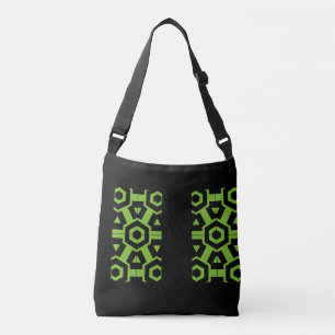 grüne Alien und schwarze Taschenmuster Tragetaschen Mit Langen Trägern