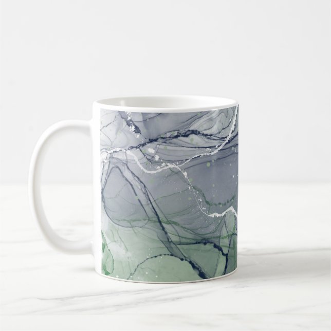 Grüne Alkoholtinte Kaffeetasse (Links)