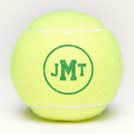 Grüne All-Amerikanische Monogramm-Tennisbälle Tennisbälle