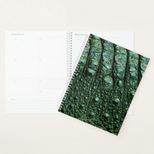 Grüne Alligator-Skin-Textur Planer