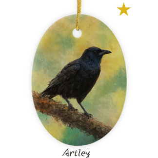 Grüne Amerikanische Vogelscheuche Weihnachten Keramik Ornament
