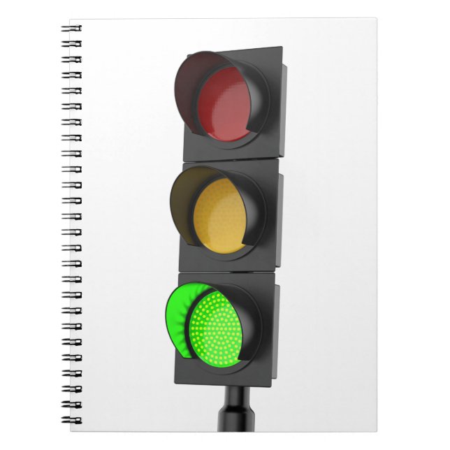 Grüne Ampel Notizblock (Vorderseite)