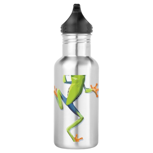 Grüne Amphibienbaum-Frog Edelstahlflasche (Rechts)