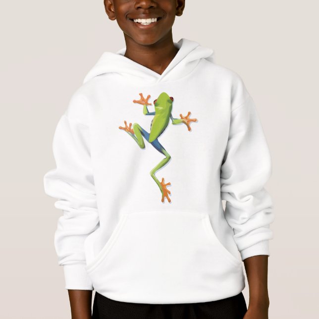 Grüne Amphibienbaum-Frog Hoodie (Vorderseite)