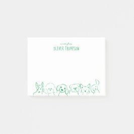 Grüne Anmerkung aus den Niedlichen Skizzen von Hun Post-it Klebezettel