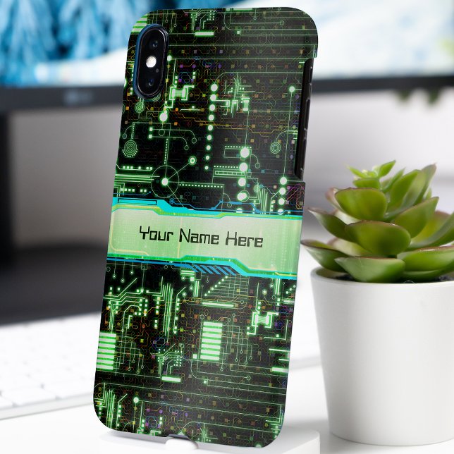 Grüne anpassbare Leiterplatte iPhone Hülle (Von Creator hochgeladen)