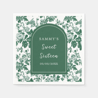 Grüne Antike Chinoiserie Sweet Sixteen Serviette