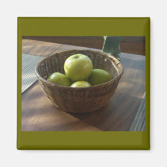 Grüne Äpfel Magnet (Vorne)