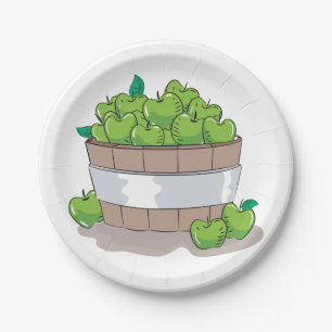 Grüne Äpfel Pappteller