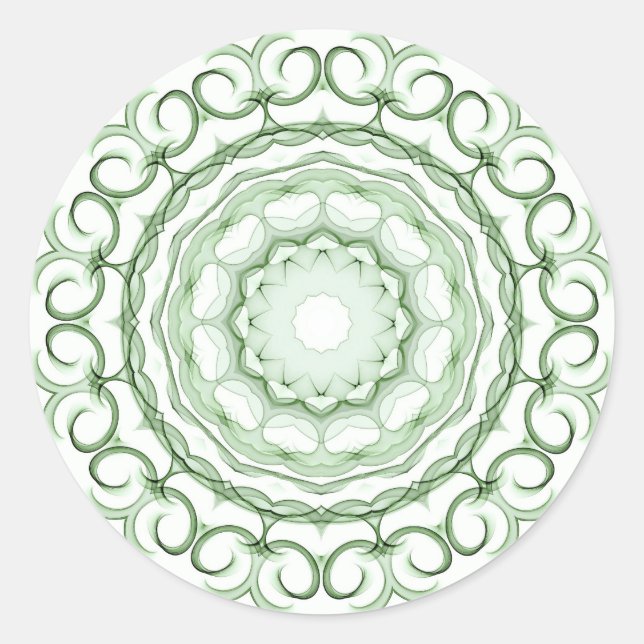 Grüne Äpfel Runder Aufkleber (Vorderseite)