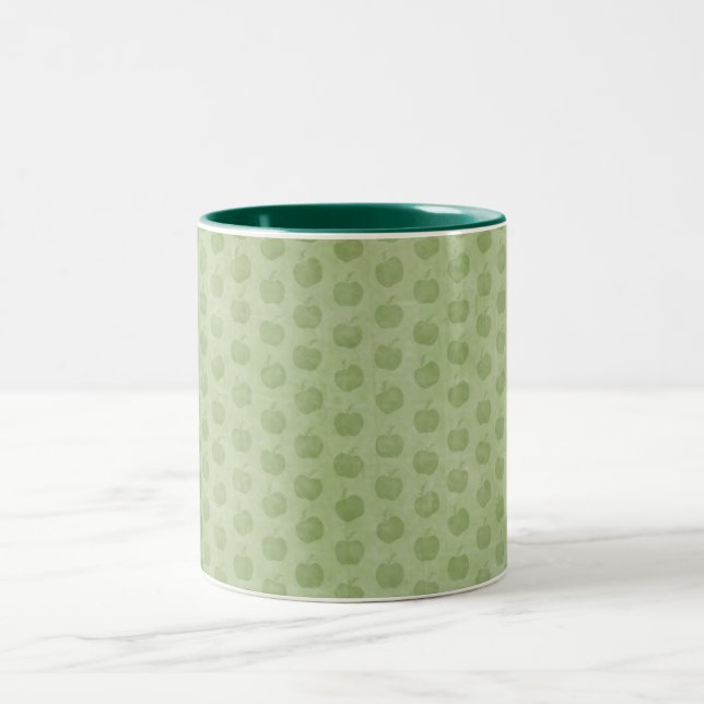 Grüne Äpfel Zweifarbige Tasse (Mittel)