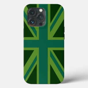 Grüne Aquamarine britische Flagge - Hintergrund Case-Mate iPhone Hülle