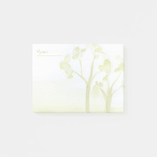 Grüne Aquarellbäume Post-it Klebezettel