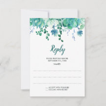 Grüne Aquarellbilder für Hochzeiten