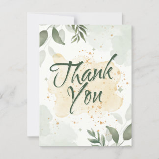Grüne Aquarellblüte Postkarte