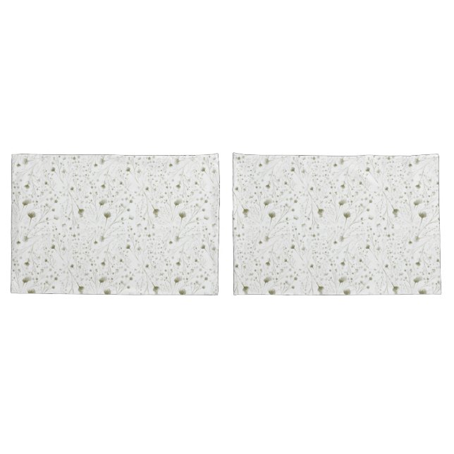 Grüne Aquarellfarbe - naturbelassene Betten Kissenbezug (Rückseite-Set)