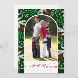Grüne Arched Foto Grüne Jahreszeit Grüße Feiertagskarte