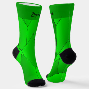 Grüne Art Deco Design Socken