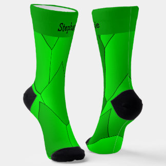 Grüne Art Deco Design Socken