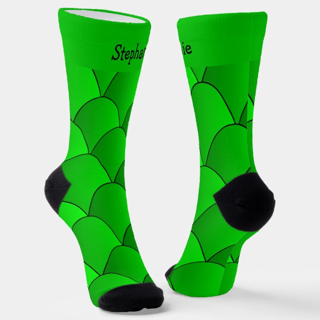 Grüne Art Deco Design Socken (Gewinkelt)