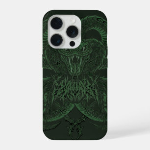 Grüne Art Deco Kobra Ornamentale Symmetrische Sc iPhone 15 Pro Hülle