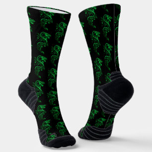 Grüne asiatische Drachen Socken