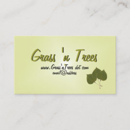 Grüne Aspen-Blätter Pflegedienste Visitenkarte