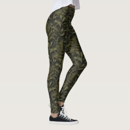 Grüne Ästhetik - Dunkle Ferns & Blätter Leggings