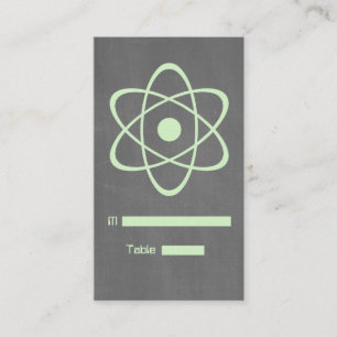 Grüne Atomkarton-Platzkarte Platzkarte