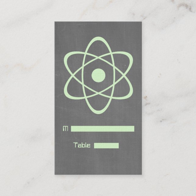 Grüne Atomkarton-Platzkarte Platzkarte (Vorderseite)