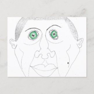Grüne Augen Feiertagspostkarte