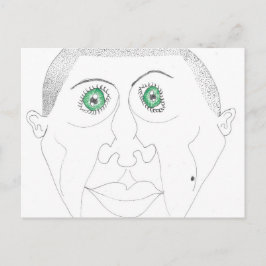 Grüne Augen Feiertagspostkarte