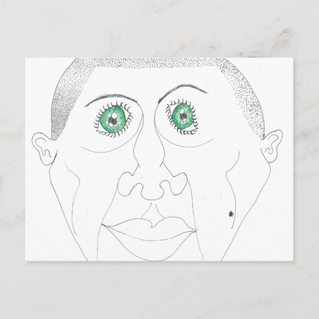 Grüne Augen Feiertagspostkarte (Vorderseite)