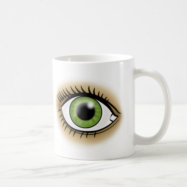 Grüne Augen Symbol Kaffeetasse (Rechts)