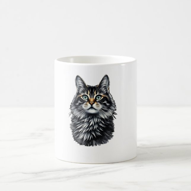 Grüne Augkatze Kaffeetasse (Mittel)