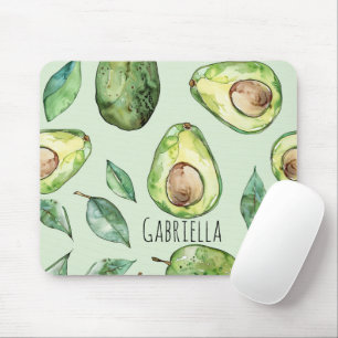 Grüne Avocados & Blätter Mousepad