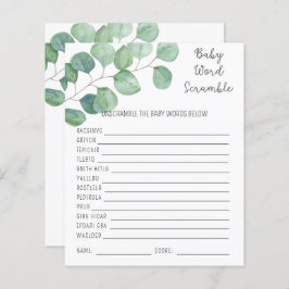 Grüne - Baby Word Scramble | Baby Showspiel