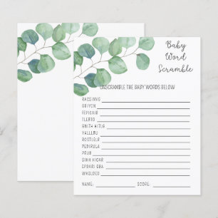 Grüne - Baby Word Scramble Baby Showspiel