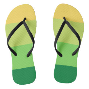 Grüne Badeschlappen für Herren Casual 4 Streifen Flip Flops