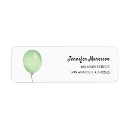 Grüne Ballon Geschlecht Neutral Baby Dusche Adress