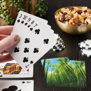 Grüne Bambushaine Spielkarten