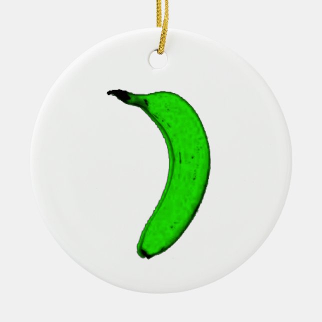 grüne Banane Keramikornament (Vorne)