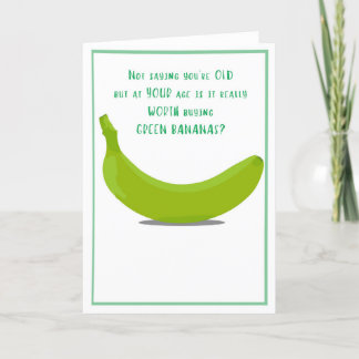 Grüne Bananen Feiertagskarte